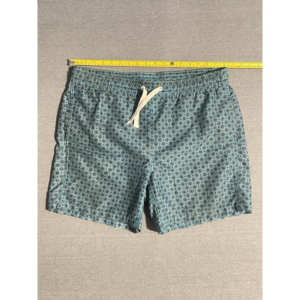 Men's Swim Trunks Size‎ Medium Blue Pattern Beach Pool Quick Dry Shorts